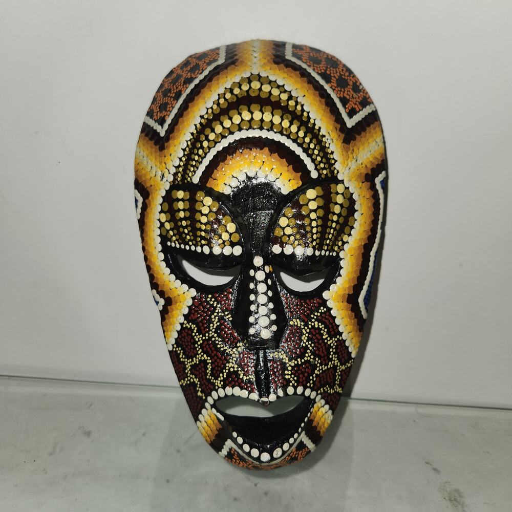 African American Inspired Wooden Wall Mask